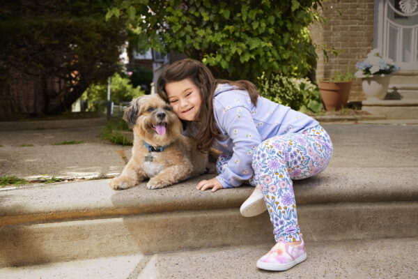 Girl and dog