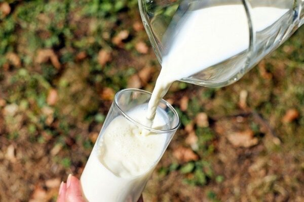 poured milk